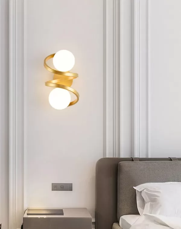 The White Glass Ball Wall Light - Image 3