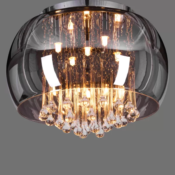 Smokey Mirror Finish Chandelier