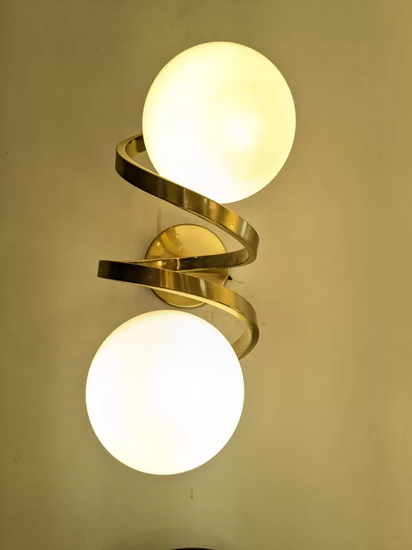 The White Glass Ball Wall Light - Image 5