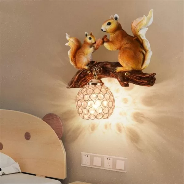 Modern Antique Squirrel Wall Lamp - Image 3