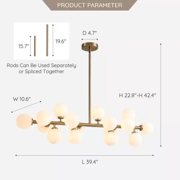 The Frosted Glass Chandelier - Image 2