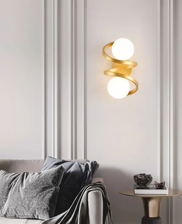 The White Glass Ball Wall Light - Image 2